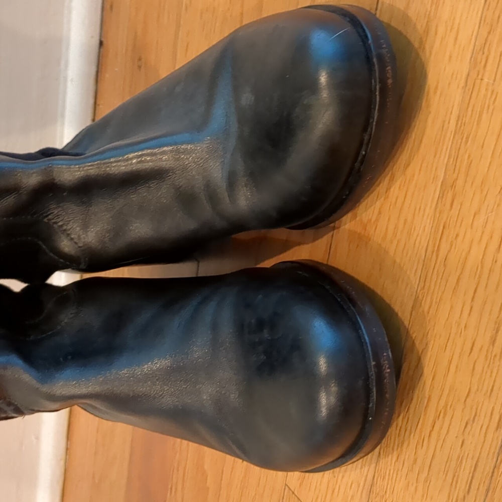 Cole Haan Nike Air Avalon Tall Leather Black Riding boots 3 buckles 9.5M - Picture 4 of 15